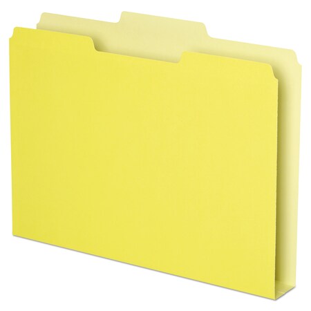 Pendaflex Double Stuff File Folders, 1/3-Cut Tabs, Letter Size, Yellow, PK50 54456